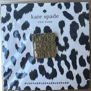 Kate spade leopard pin NEW